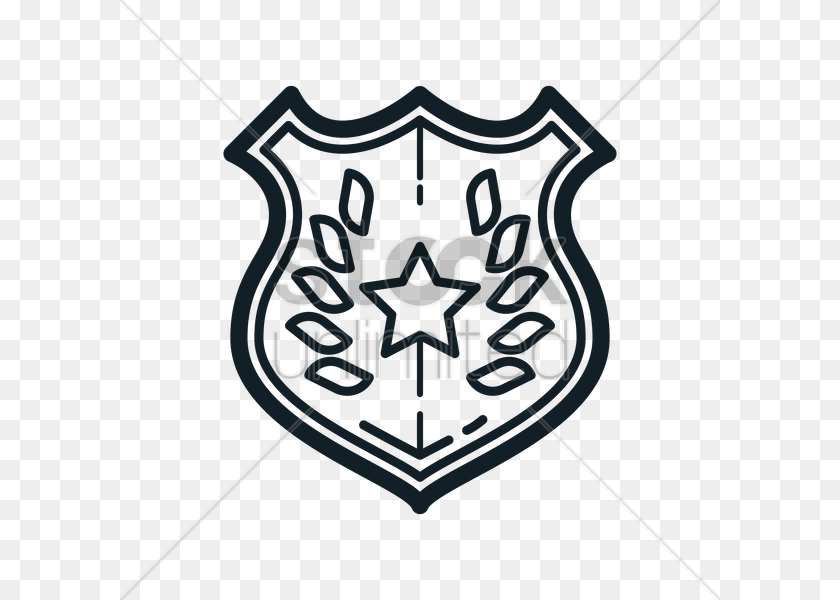 600x600 Police Badge Vector Logo, Symbol, Armor, Emblem Transparent PNG