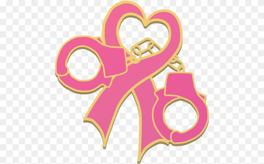 492x523 Police Breast Cancer Awareness, Symbol, Bulldozer, Machine Sticker PNG