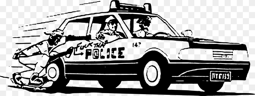 2349x890 Police Car Police Officer Fuck The Police Vector, Vehicle, Transportation, Wheel, Machine Transparent PNG