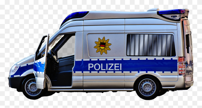 898x449 Police Car Team Bus Police Blue Light Toys Polizei, Van, Vehicle, Transportation HD PNG Download