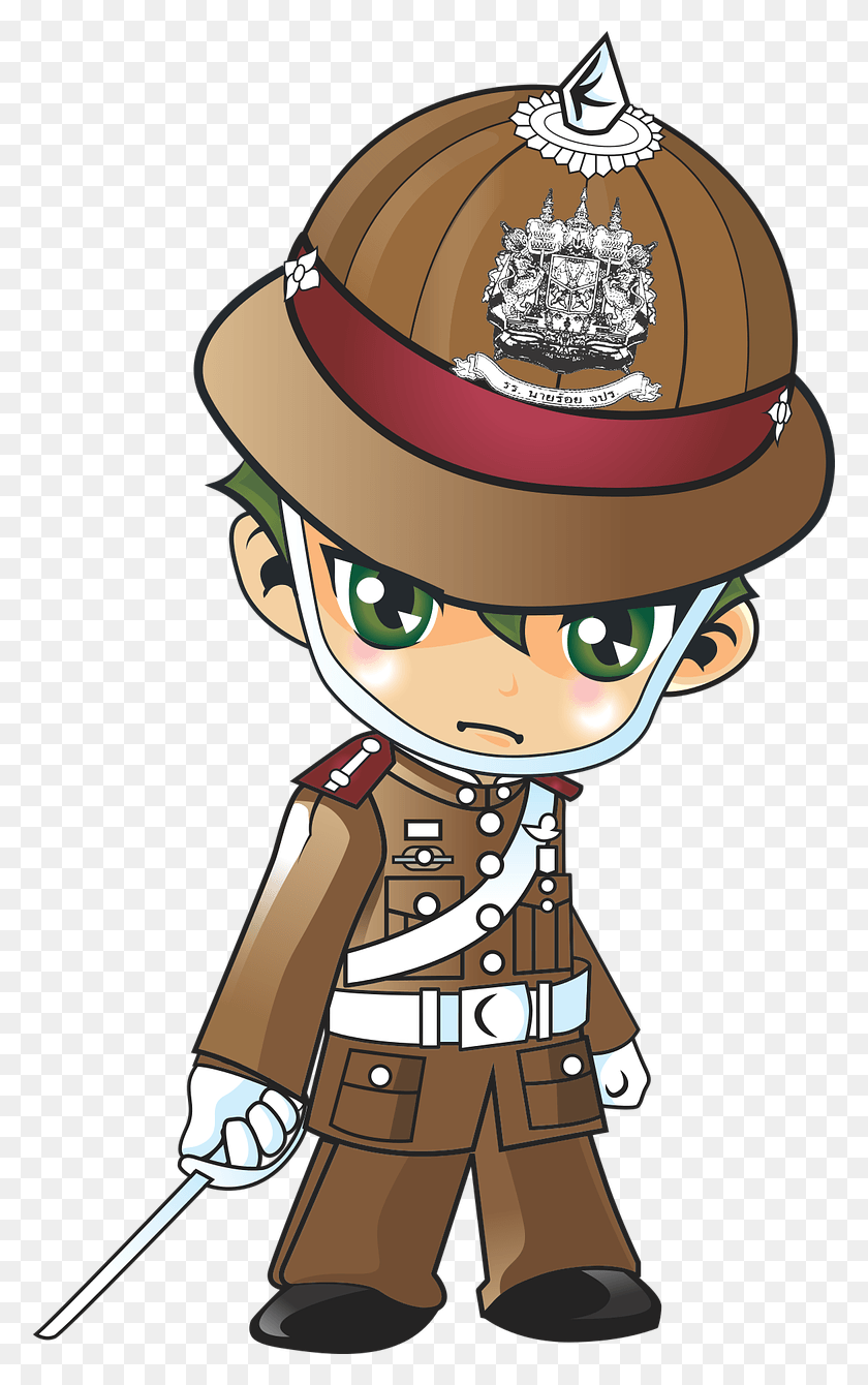 776x1280 Police Cartoon Character Image Thai Police Cartoon, Label, Text, Clothing HD PNG Download