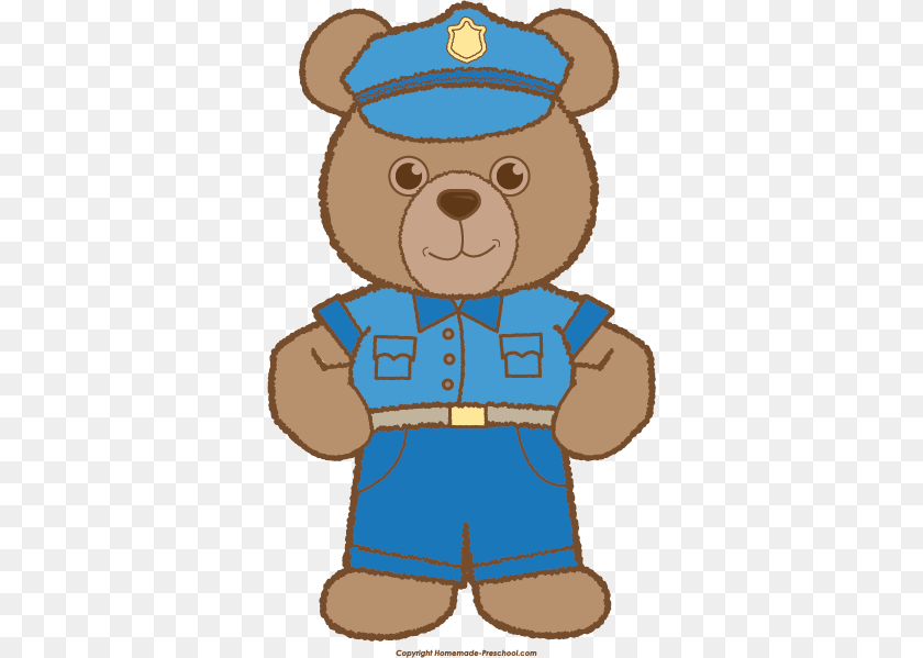 354x599 Police Clipart Bear Teddy Bear Police Cartoon, Teddy Bear, Toy, Animal, Mammal Sticker PNG