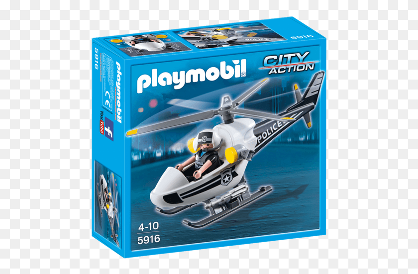 477x491 Полицейский Вертолет Playmobil Police3 Ans, Человек, Человек, Автомобиль Hd Png Скачать