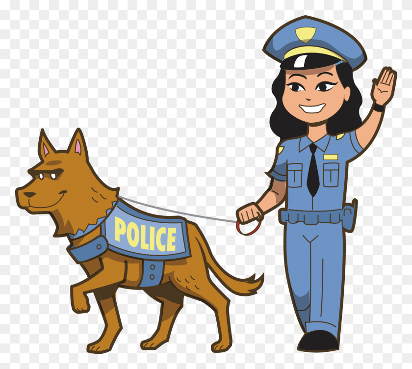 1465x1301 Police Officer And Dog Clipart Female Police Officer Clipart, Person, Human, Animal HD PNG Download