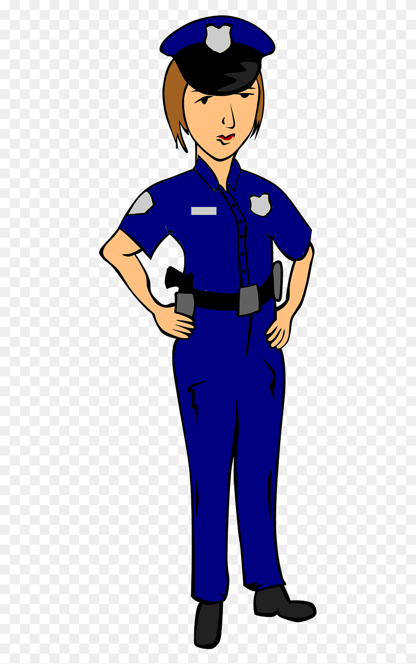 445x1281 Mujer Policía Png Dibujo Fácil, Persona Humana, Ropa Hd Png