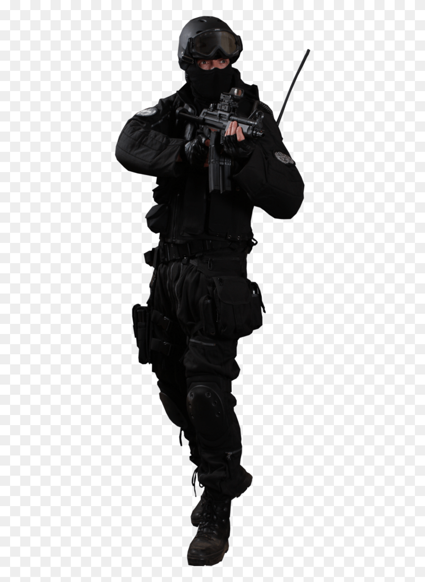 389x1090 Policia Assault Soldier, Helmet, Clothing, Apparel HD PNG Download
