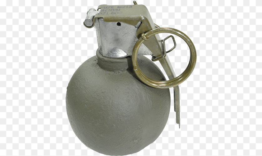 422x501 Polished Painted M67 Baseball Hand Grenade Takata Airbag Funny, Ammunition, Weapon Clipart PNG