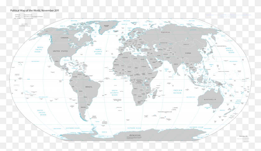 4541x2486 Political Grey Map World Map Of All Landlocked Countries, Diagram, Plot, Atlas HD PNG Download