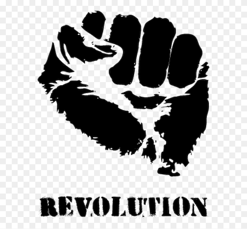 597x721 Political Revolution, Hand, Text, Fist HD PNG Download