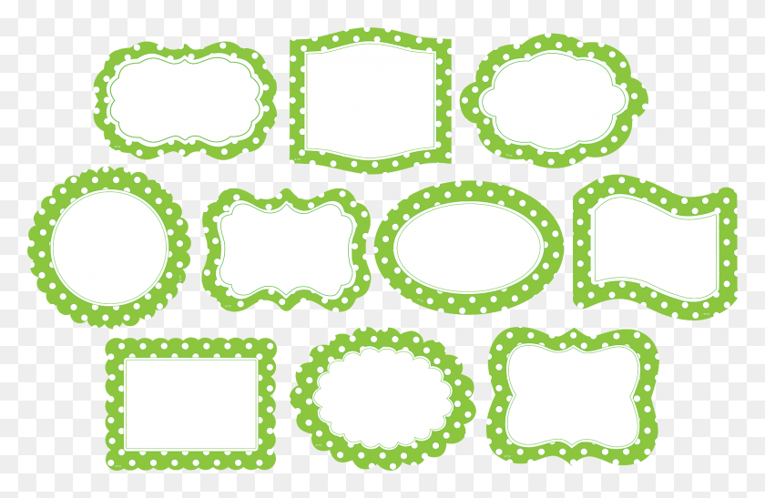 2000x1250 Polka Dots Frame Green, Pattern, Texture, Polka Dot HD PNG Download