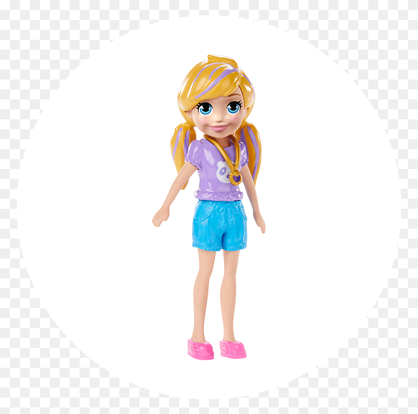 773x773 Polly Pocket Doll With Trendy Outfit Polly Pocket Dolls 2018, Toy, Figurine, Person HD PNG Download