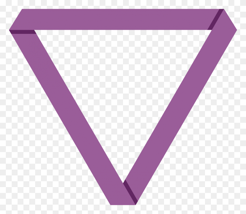 1433x1236 Polyamory Mbius Triangle Purple Polyamory Symbol, Sticker, Label, Text HD PNG Download