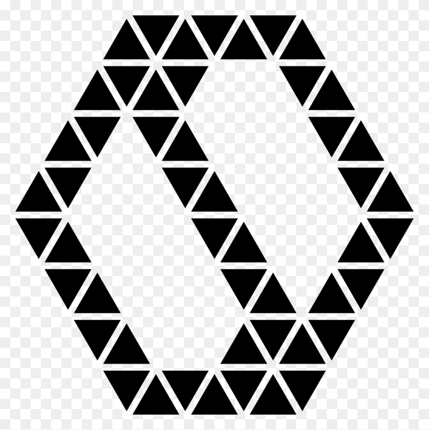 980x982 Polygonal Straight Yin Yang Symbol Polygon, Triangle, Rug, Diamond HD PNG Download