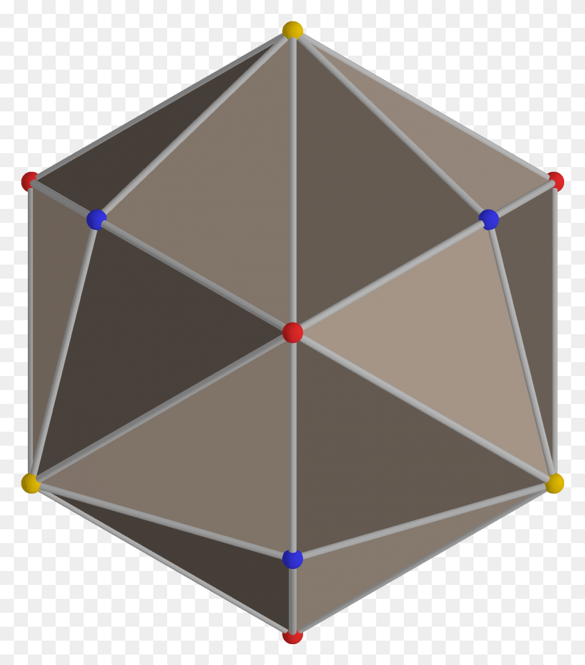 1413x1623 Polyhedron Great Rhombi 4 4 Dual From Red Triangle, Pattern, Solar Panels, Electrical Device HD PNG Download