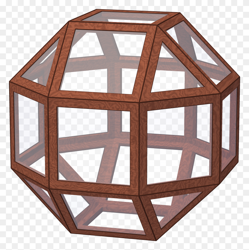3831x3847 Polyhedron Small Rhombi 6 8 Davinci House HD PNG Download