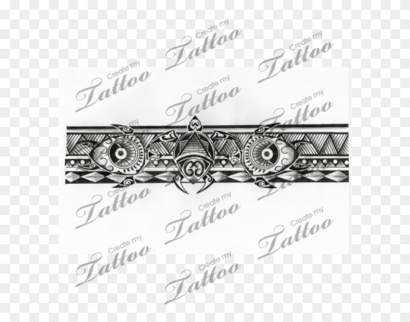 599x599 Polynesian Tribal Arm Band Capricorn Symbol With Flower, Leisure Activities, Musical Instrument, Flute HD PNG Download