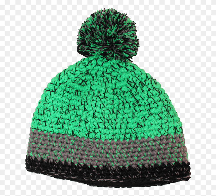 647x703 Pom Pom Knit Hat In Green Beanie, Clothing, Apparel, Cap Descargar Hd Png