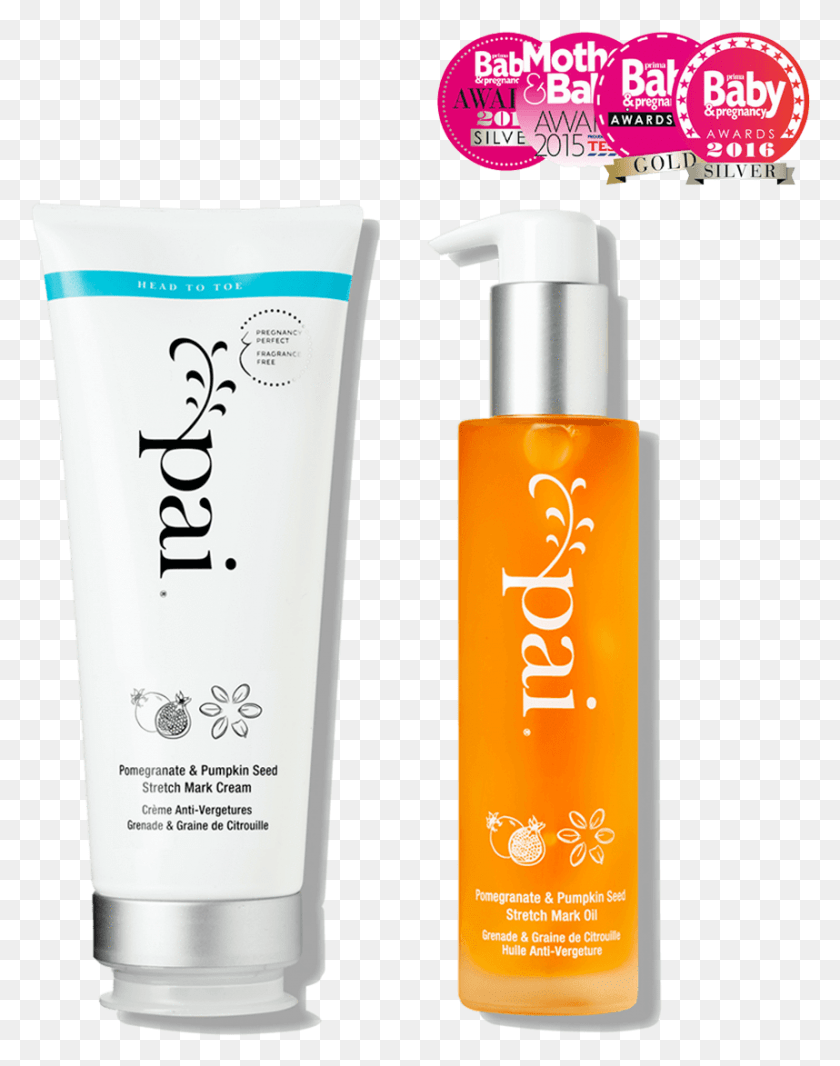 858x1107 Pomegranate And Pumpkin Seed Stretch Mark System, Bottle, Cosmetics, Sunscreen HD PNG Download
