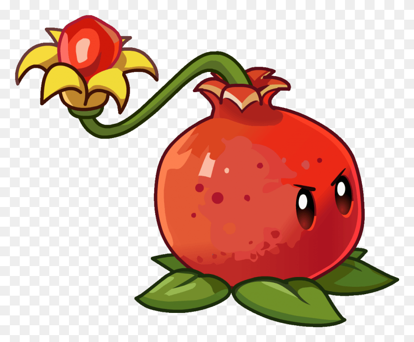 1048x852 Pomegranate Clipart Illustration Plants Vs Zombies Pomegranate, Plant, Fruit, Food HD PNG Download