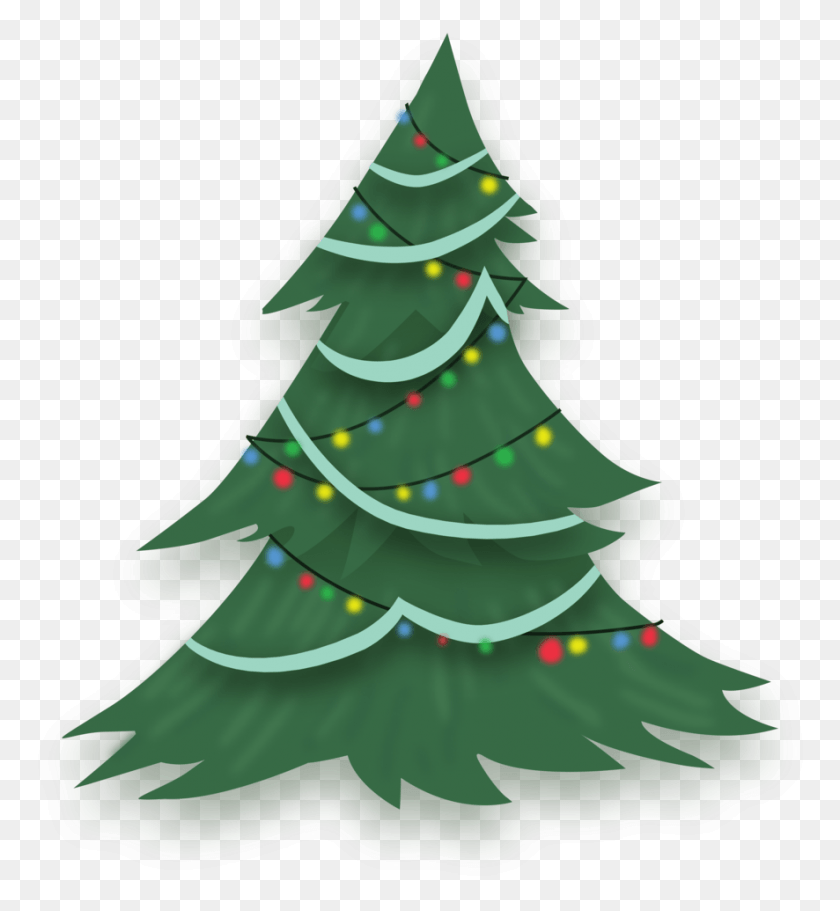 886x967 Pony Christmas Tree Credit Free Vector By Poniesfromheaven D5mjc97 Free Christmas Tree Vector, Tree, Plant, Ornament HD PNG Download