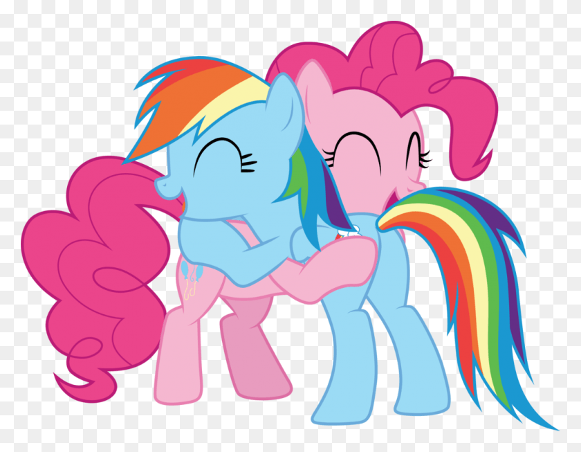 1024x779 Pony Clipart Pinkie Pie Pinkie Pie And Rainbow Dash Hugging, Graphics HD PNG Download