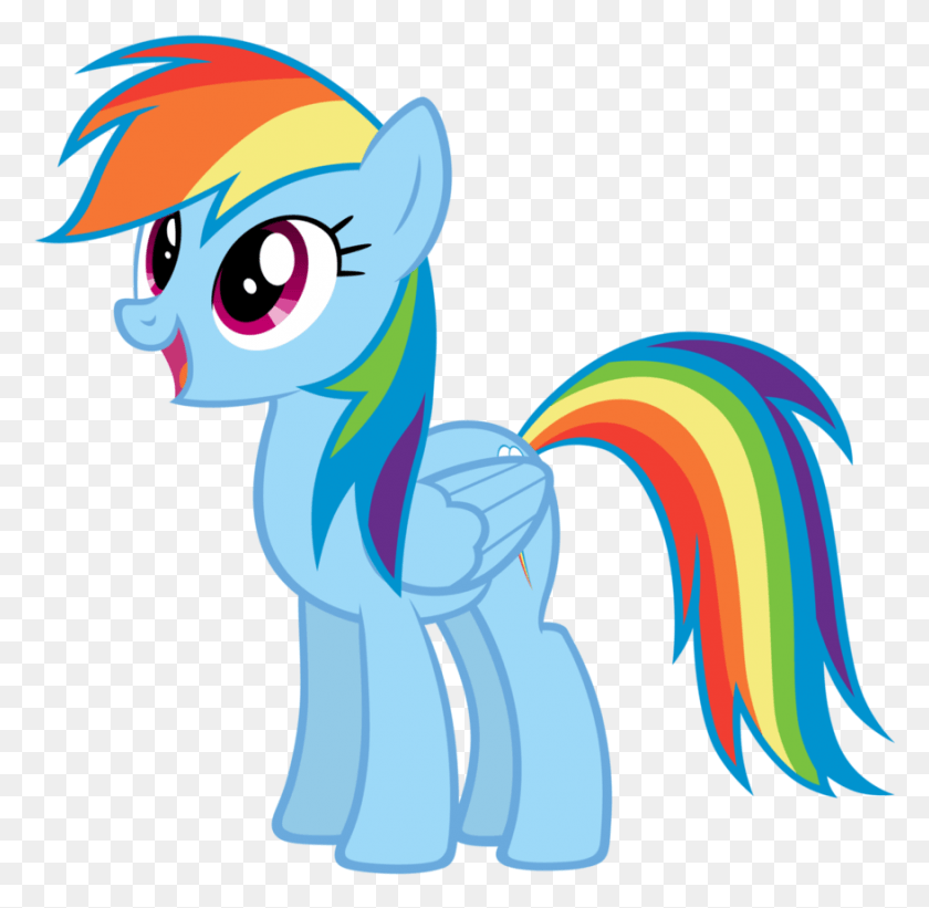 877x856 Pony Clipart Rainbow Dash Mlp Rainbow Dash Standing, Toy, Graphics HD PNG Download