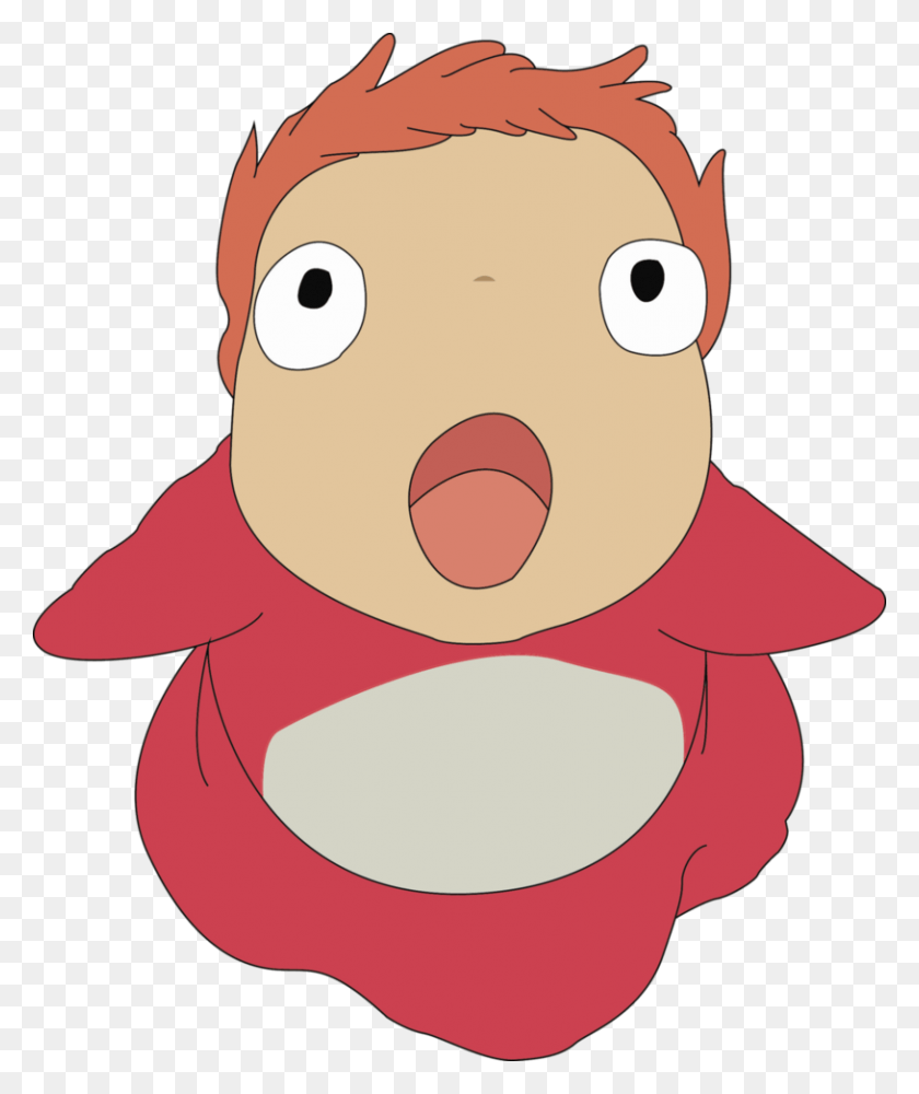 814x982 Ponyo Studio Ghibli Ponyo, Mouth, Lip, Snowman HD PNG Download