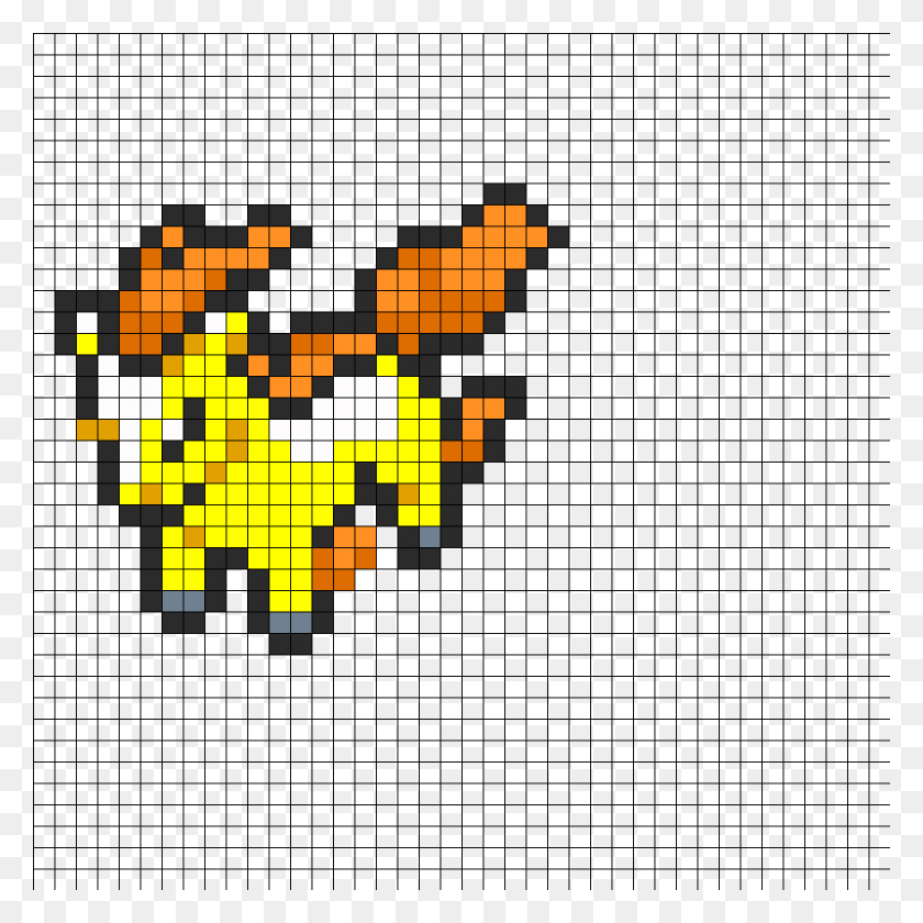 840x840 Ponyta Perler Bead Pattern Bead Sprite Perler Beads Pokemon, Pac Man HD PNG Download