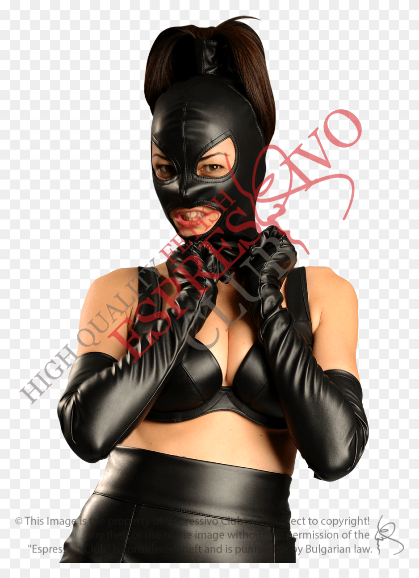 873x1231 Ponytail Full Face Hood For Fetish Parties And Bdsm, Clothing, Apparel, Person HD PNG Download