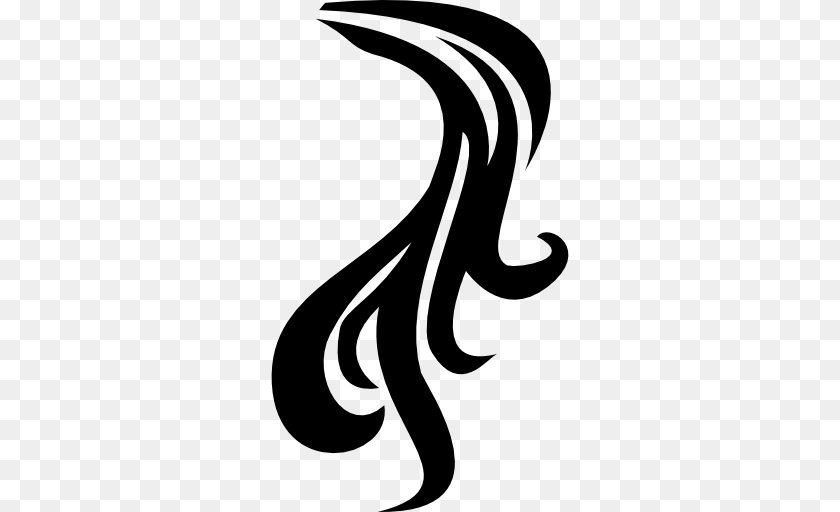 Ponytail Hair, Stencil, Silhouette, Smoke Pipe PNG