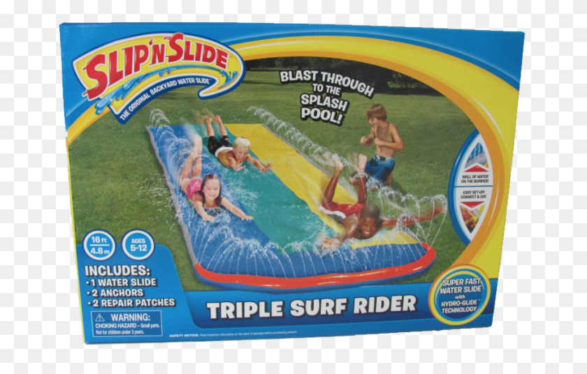 691x476 Pool Clip Slip N Slide Slip N Slide Triple Surf Rider, Person, Human, Water HD PNG Download