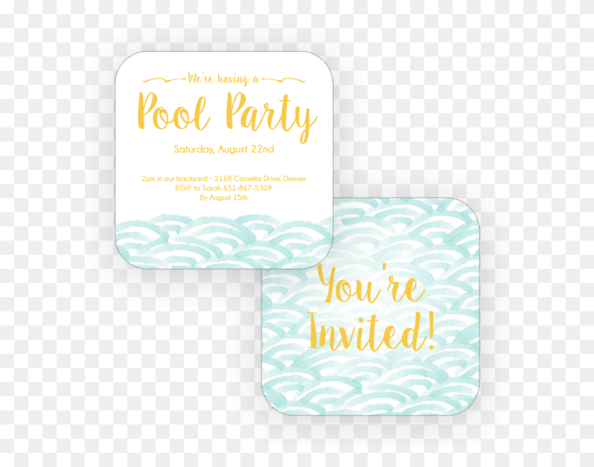 600x600 Pool Party, Text, Paper, Business Card HD PNG Download