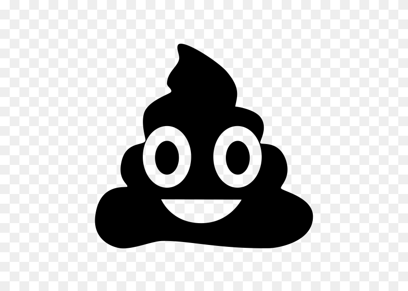 600x600 Poop Emoji Pictures, Gray PNG