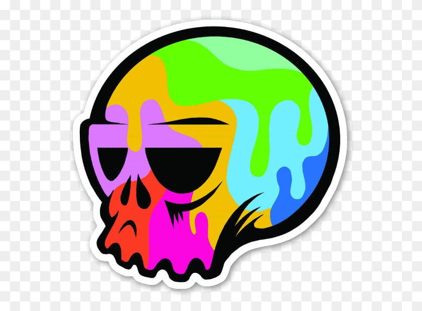 568x559 Pop Art Skull Pop Art Sticker, Label, Text, Symbol HD PNG Download