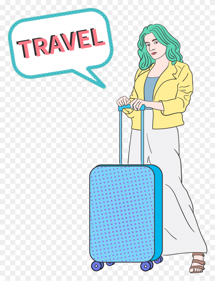 1404x1874 Pop Fashion Girl Gendery And Vector Image Baggage, Luggage, Person, Human Descargar Hd Png