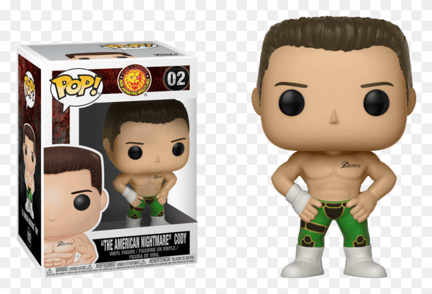 877x575 Pop Figure Bullet Club Cody The American Nightmare Kenny Omega Funko Pop, Doll, Toy, Head HD PNG Download