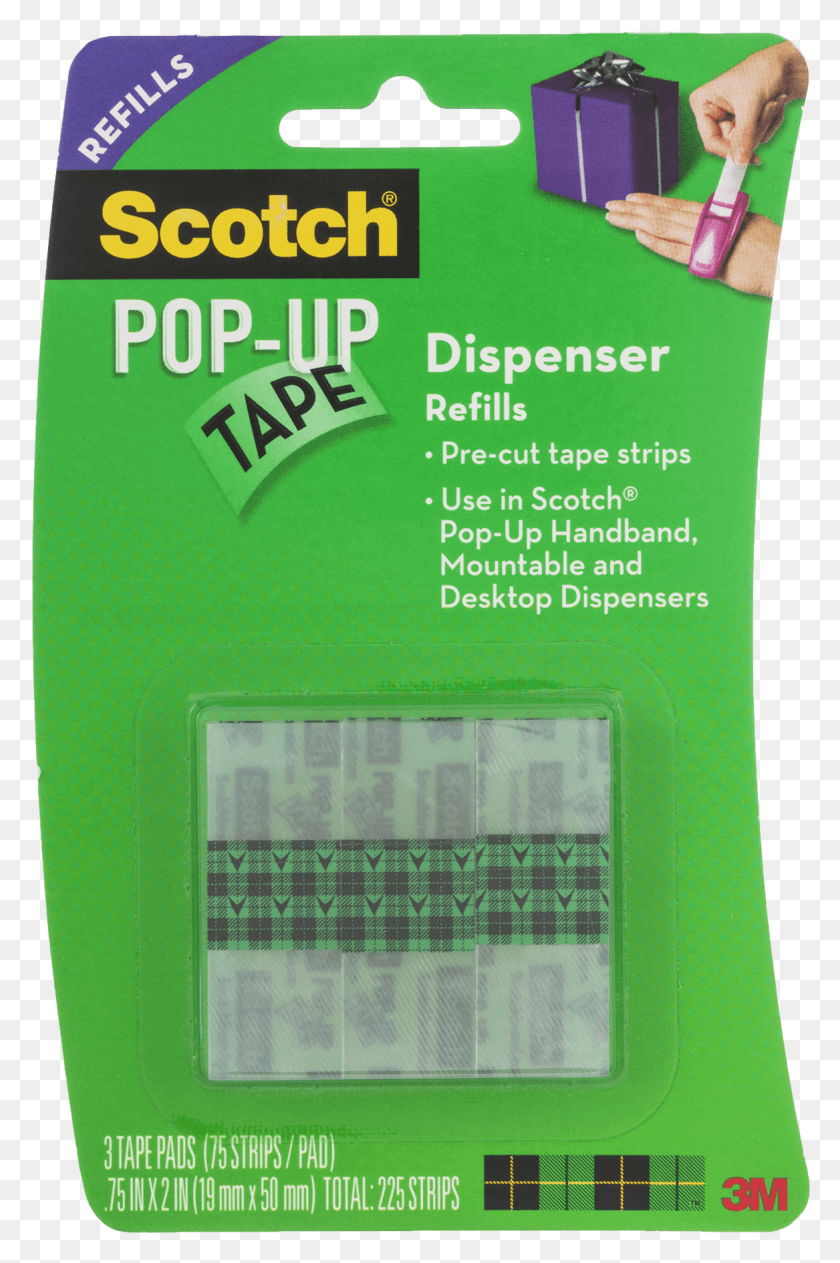 1167x1800 Pop Up Tape Pads Scotch Dispenser Refills 3m And Scotch, Label, Text, Advertisement HD PNG Download