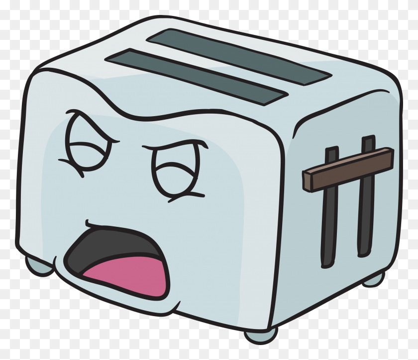 2000x1699 Pop Up Toaster Screaming Out Loud Emoji 102714 Cartoon Toaster With Face, Appliance, Gun, Weapon HD PNG Download