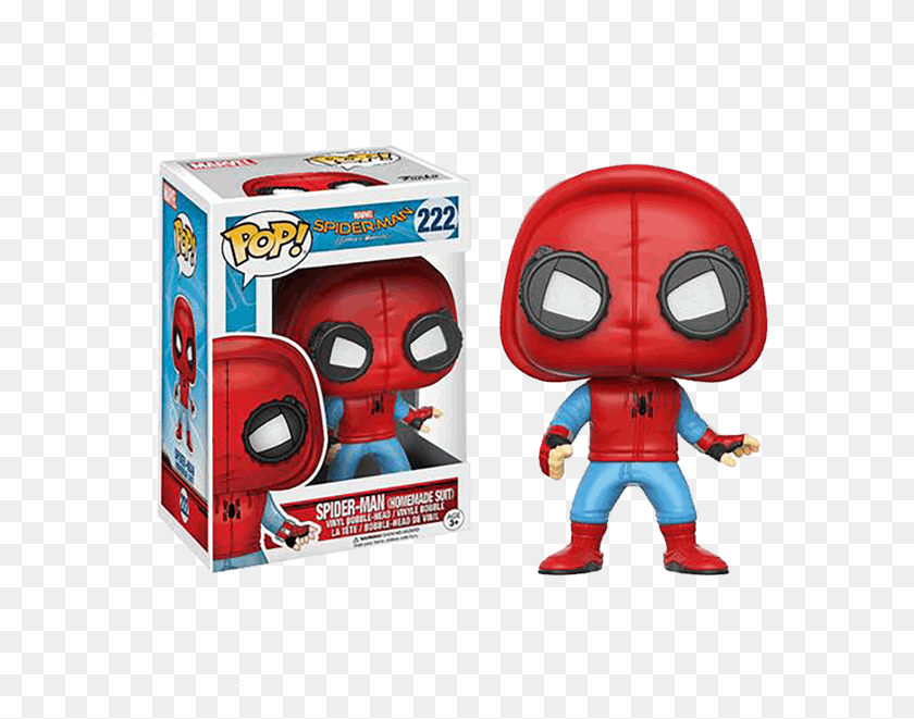 572x601 Pop Vinyls Spiderman Homecoming Pop Keychain, Toy, Robot, Arcade Game Machine HD PNG Download