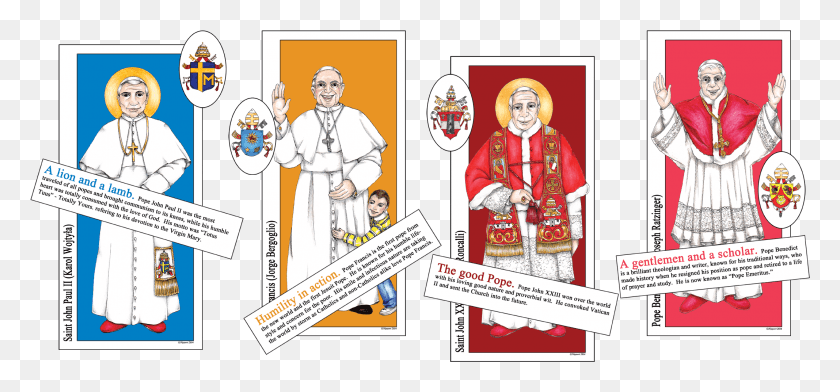2135x909 Pope Bulletin Board Set Ii Cartoon, Person, Human, Poster HD PNG Download