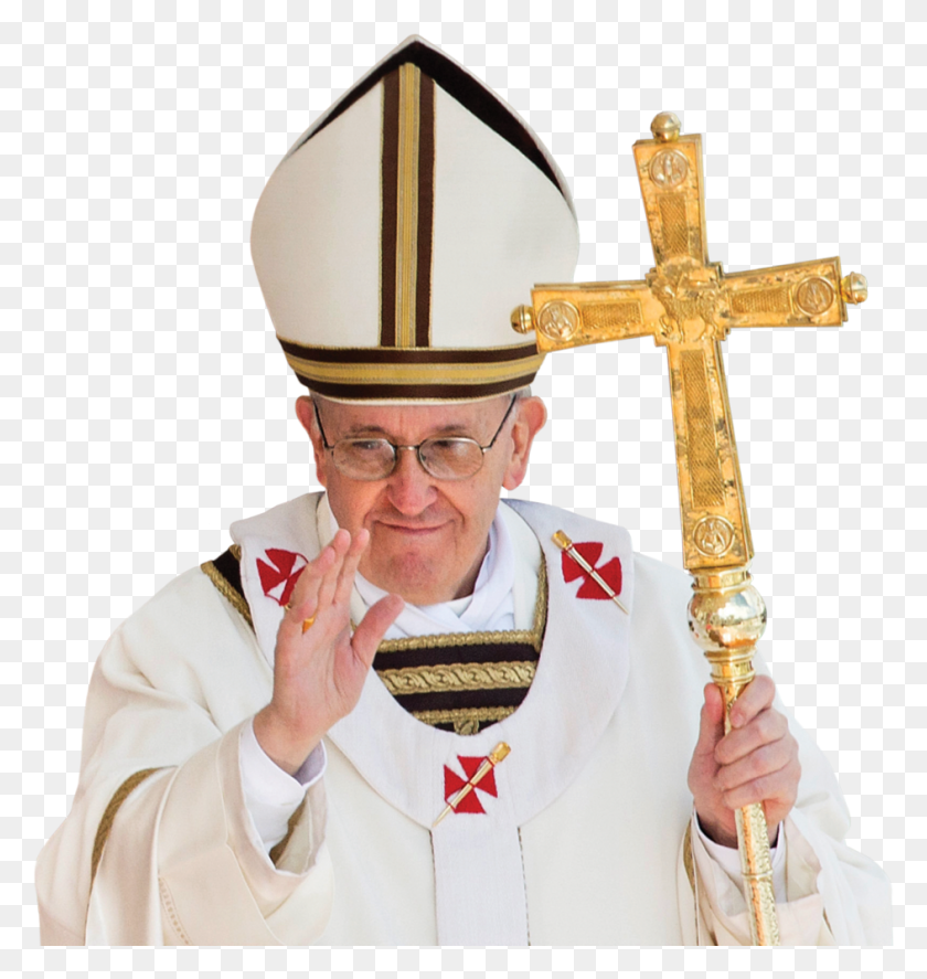 943x1000 Папа Франциск, Человек, Человек, Крест Hd Png Скачать