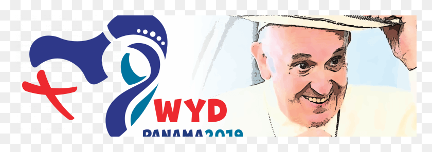 2306x700 Папа Для Молодежи Всемирный День Молодежи Панама, Человек, Человек, Плакат Hd Png Скачать