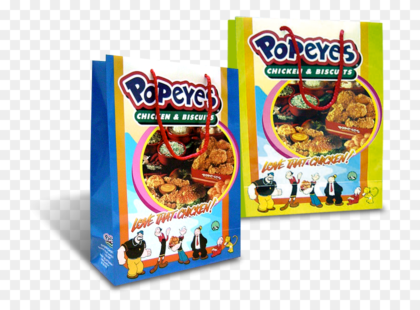 725x560 Popeye Paper Bag Popeyes Chicken And Biscuits, Food, Snack, Candy HD PNG Download