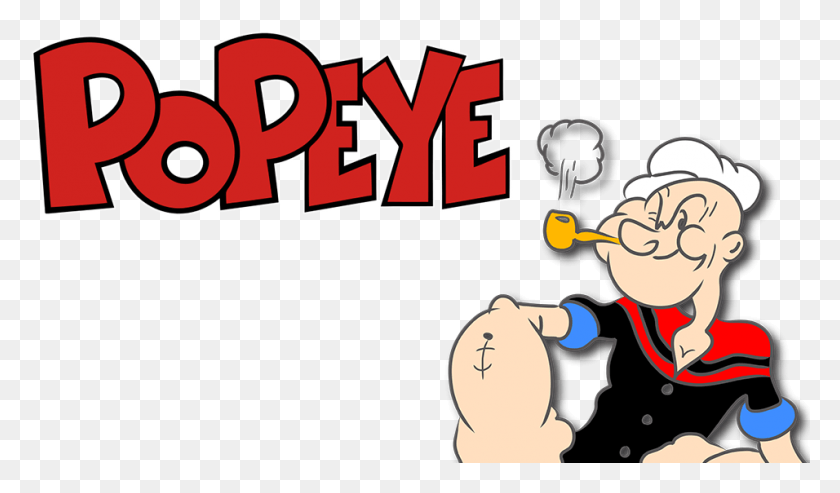 956x531 Popeye The Sailor Image Popeye Cartoon, Text, Alphabet, Crowd HD PNG Download