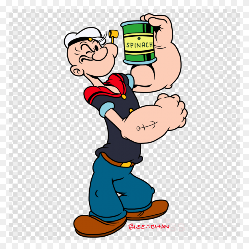 900x900 Popeye The Sailor Man Retro Movie Painting Spinach Popeye Transparent Background, Person, Human, Aluminium HD PNG Download
