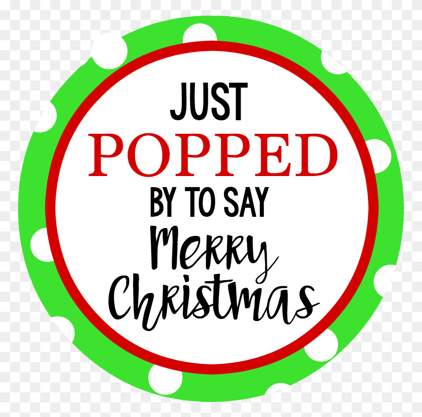 769x769 Poppedmerrychristmastag Poppedstripedtag Pin Up Decals, Label, Text, Sticker HD PNG Download