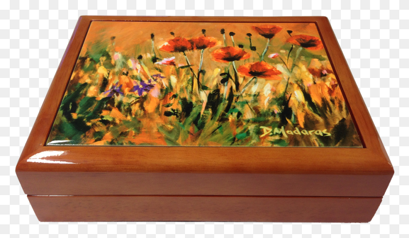 936x514 Poppies Wooden Keepsake Box View Flowerpot, Modern Art HD PNG Download