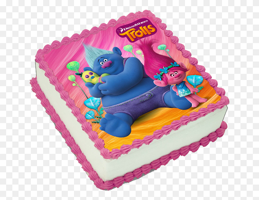 649x590 Торт Ко Дню Рождения Poppy Biggie 1, Торт, Десерт, Еда Hd Png Скачать