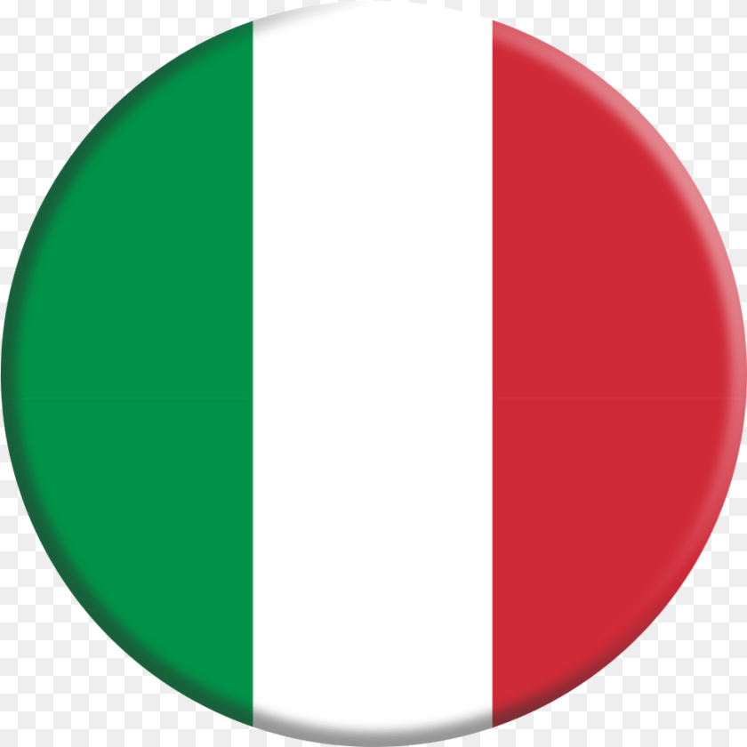 989x989 Popsockets Grip Flag Italy Popsockets Transparent Background Italy Flag Circle, Sphere, Disk, Logo Clipart PNG