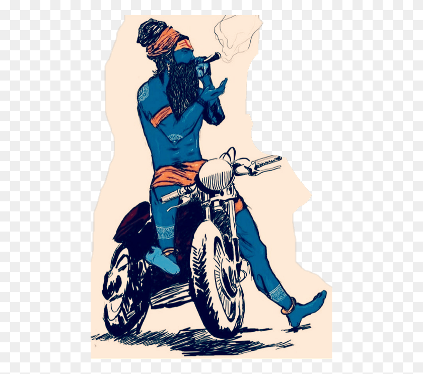 480x683 Popular Bhole Nath On Bike, Person, Human, Vehicle HD PNG Download